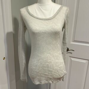 Express Women’s Silver Sparkle Top